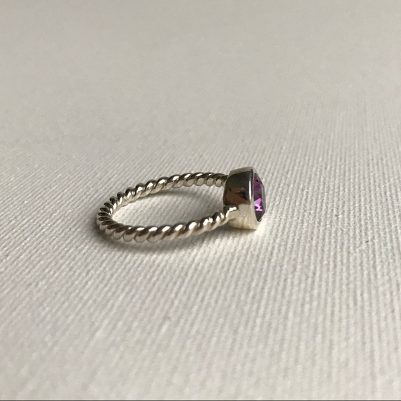 Mystic Topaz & Sterling Silver Twist Ring NEW - Picture 4 of 8